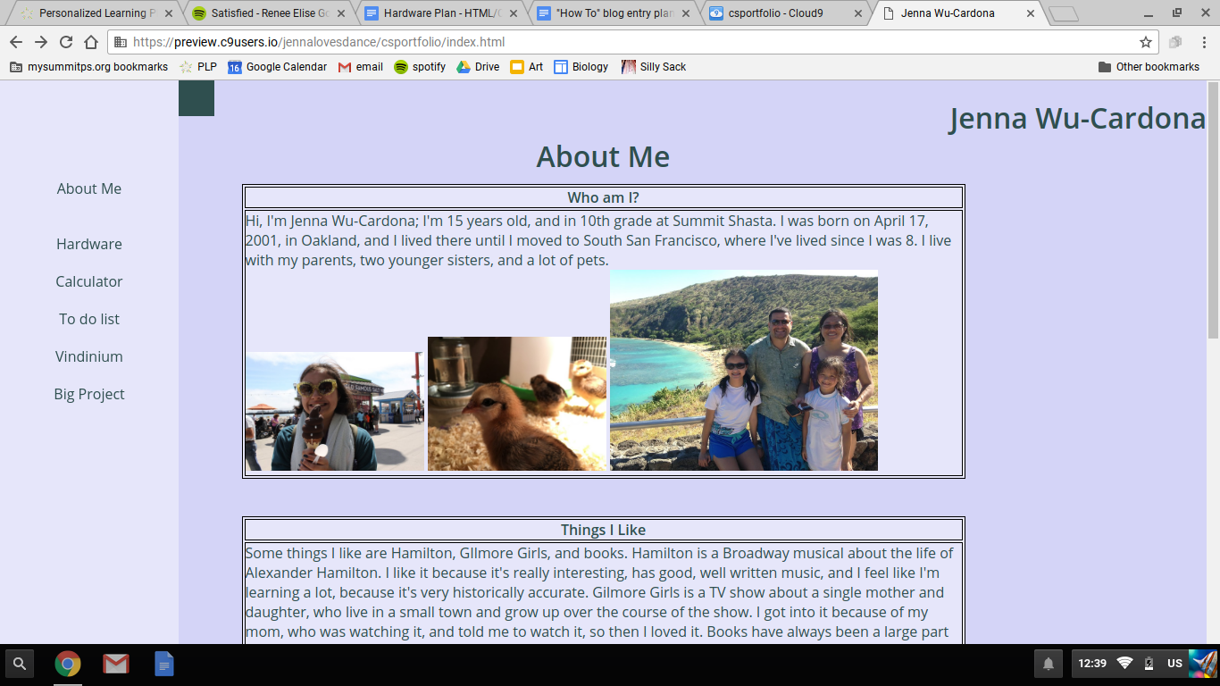 about me page