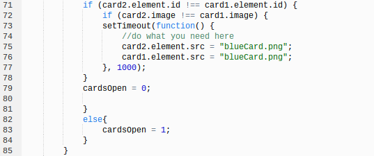 Memory Game Javascript Code pt.3